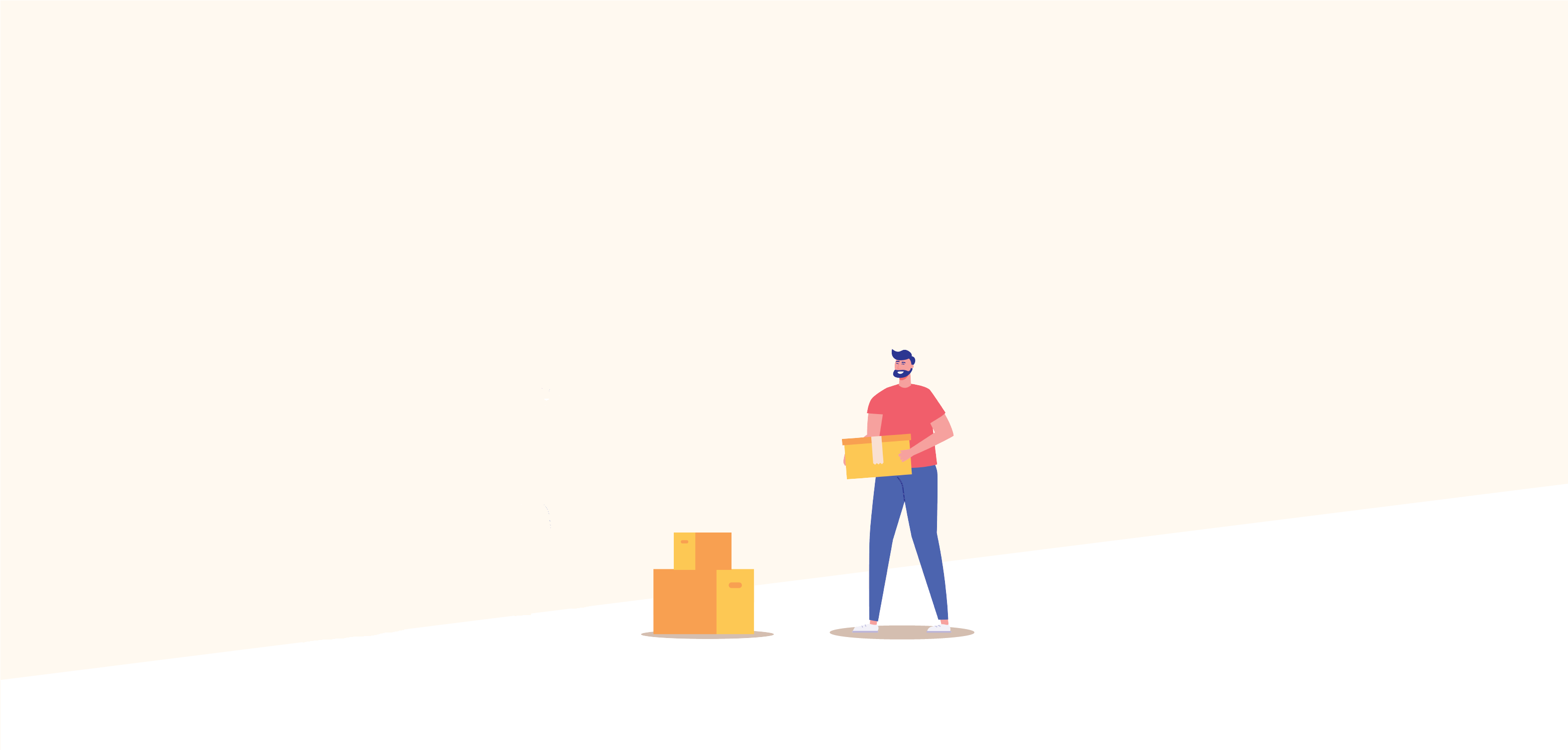 Man holding a moving box
